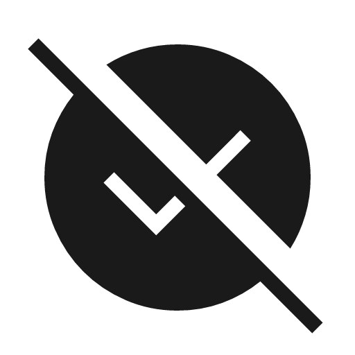 Unpublished icon, solid style, from Material Symbols Light