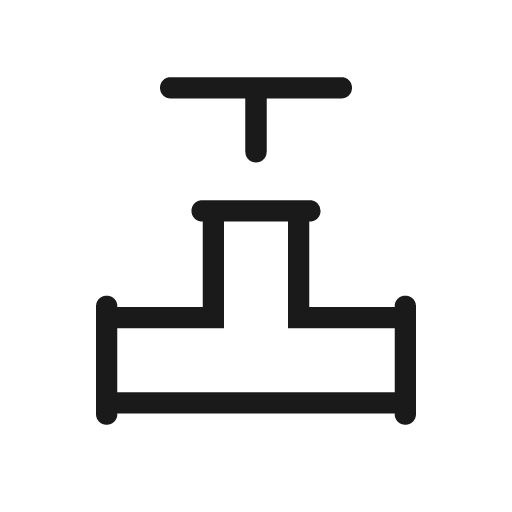 Valve outline rounded icon, rounded style, from Material Symbols Light