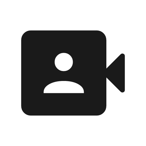 Video camera front rounded icon, rounded style, from Material Symbols Light