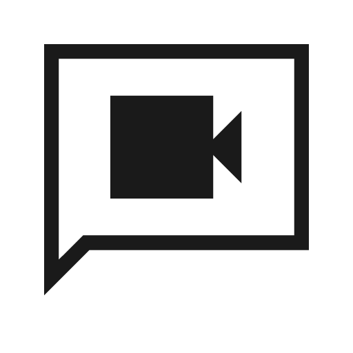 Video chat outline sharp icon, sharp-cornered style, from Material Symbols Light