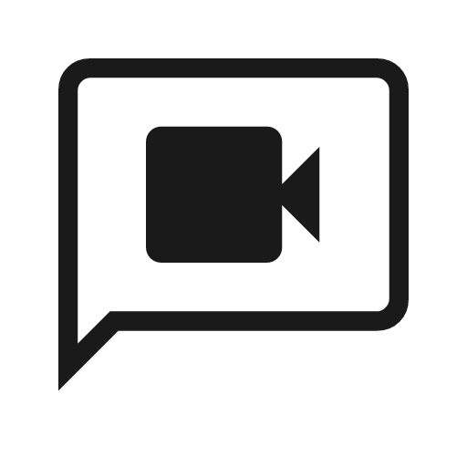 Video chat outline icon, outline style, from Material Symbols Light