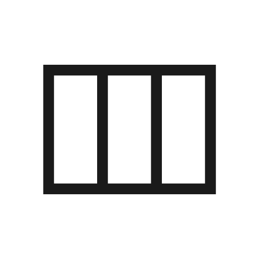 View column outline sharp icon, sharp-cornered style, from Material Symbols Light