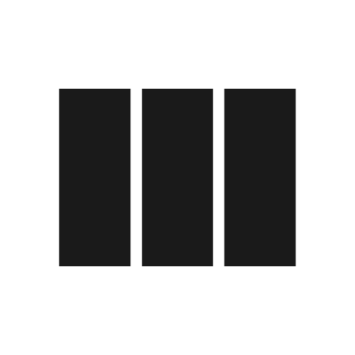 View column sharp icon, sharp-cornered style, from Material Symbols Light