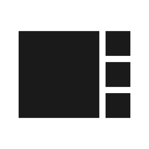 View sidebar sharp icon, sharp-cornered style, from Material Symbols Light
