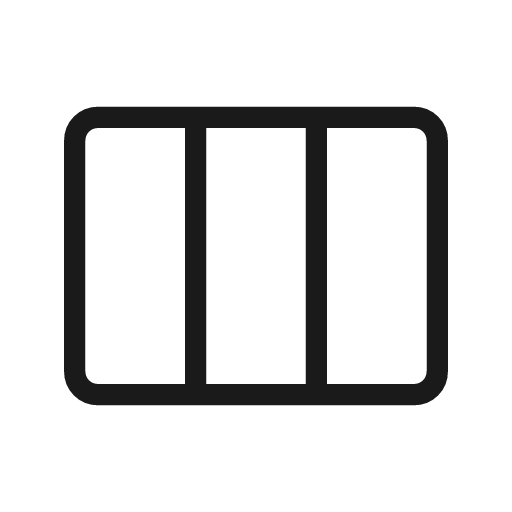 View week outline icon, outline style, from Material Symbols Light