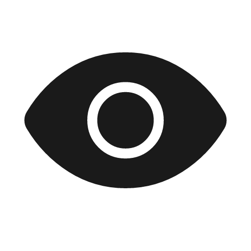 Visibility rounded icon, rounded style, from Material Symbols Light