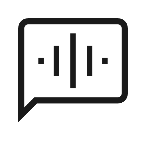 Voice chat outline icon, outline style, from Material Symbols Light