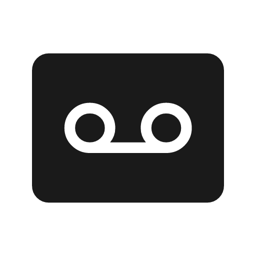 Voicemail 2 icon, solid style, from Material Symbols Light