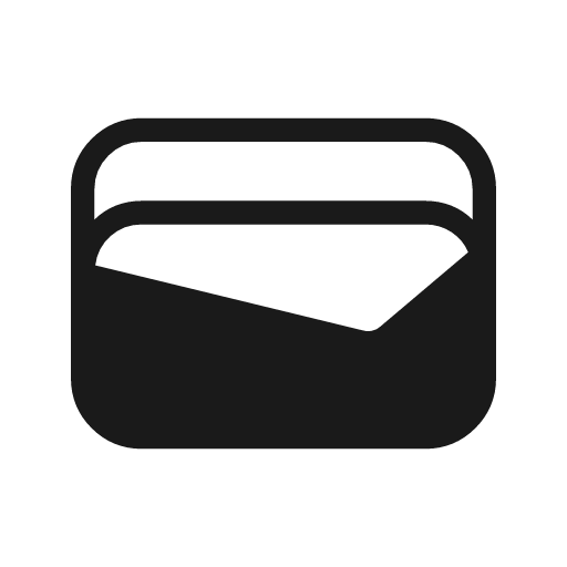 Wallet icon, solid style, from Material Symbols Light