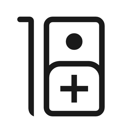 Ward outline icon, outline style, from Material Symbols Light
