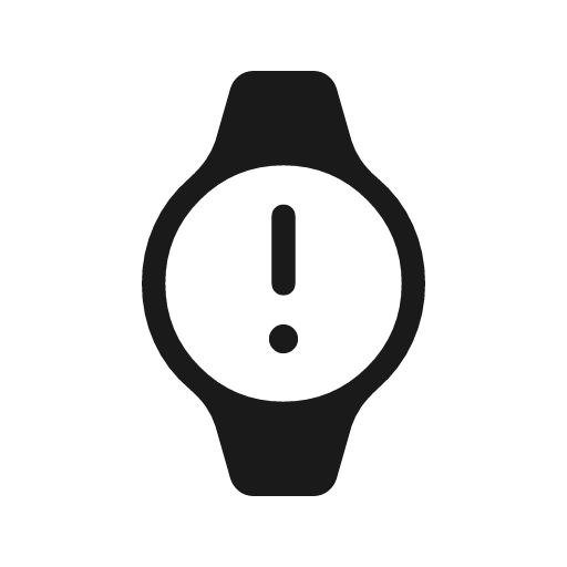 Watch alert rounded icon, rounded style, from Material Symbols Light