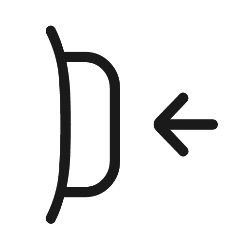 Watch button outline rounded icon, rounded style, from Material Symbols Light