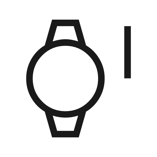 Watch button press outline icon, outline style, from Material Symbols Light