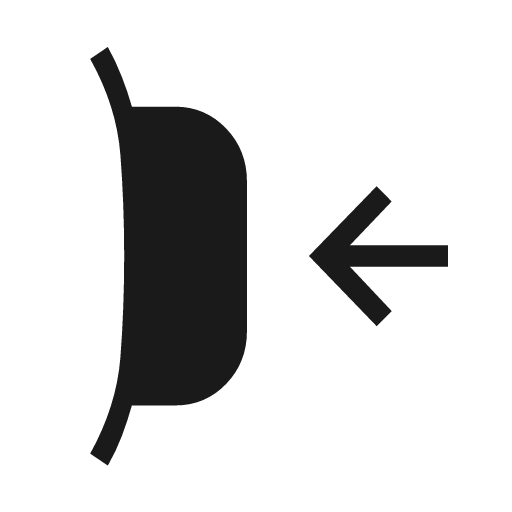 Watch button icon, solid style, from Material Symbols Light