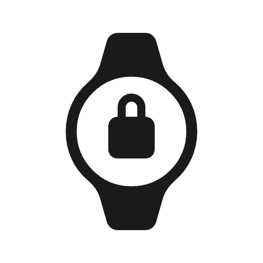 Watch lock rounded icon, rounded style, from Material Symbols Light