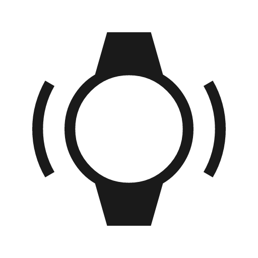 Watch vibration icon, solid style, from Material Symbols Light