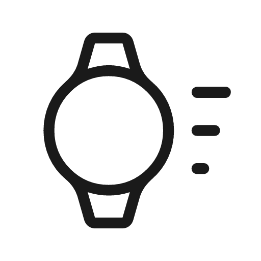 Watch wake outline rounded icon, rounded style, from Material Symbols Light