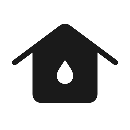 Water damage rounded icon, rounded style, from Material Symbols Light