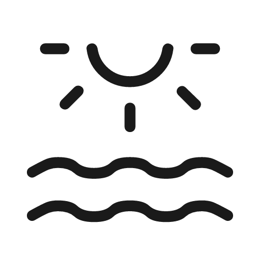 Water lux outline rounded icon, rounded style, from Material Symbols Light