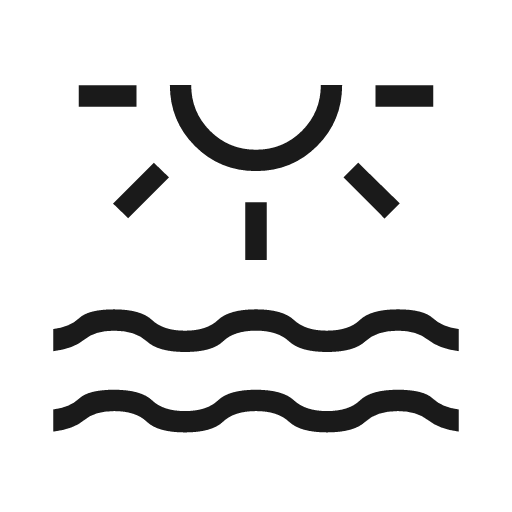 Water lux outline icon, outline style, from Material Symbols Light
