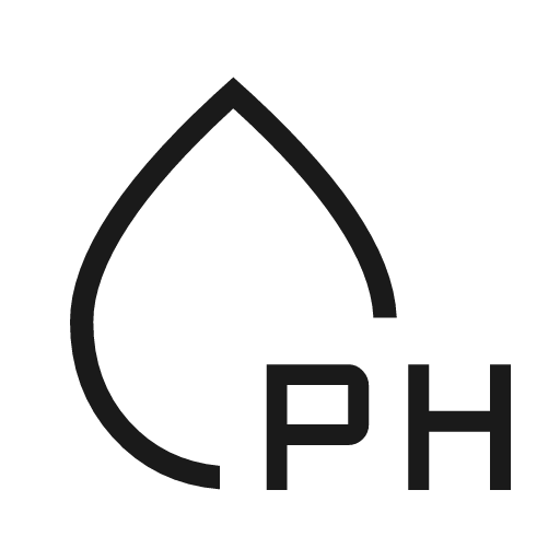 Water ph outline icon, outline style, from Material Symbols Light