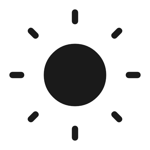 Wb sunny rounded icon, rounded style, from Material Symbols Light
