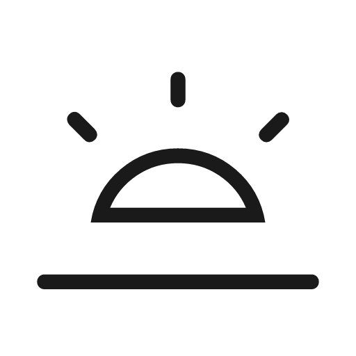 Wb twilight outline rounded icon, rounded style, from Material Symbols Light