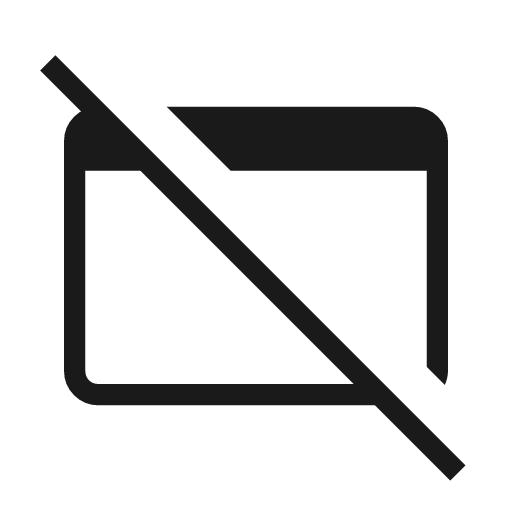 Web asset off icon, solid style, from Material Symbols Light