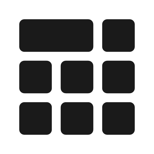 Widget medium rounded icon, rounded style, from Material Symbols Light