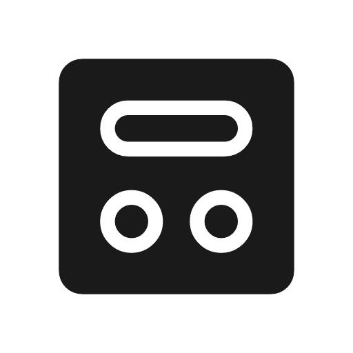 Widget menu icon, solid style, from Material Symbols Light