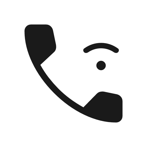 Wifi calling bar 2 rounded icon, rounded style, from Material Symbols Light