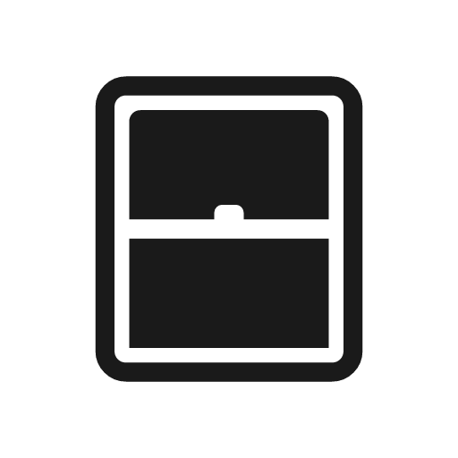 Window closed rounded icon, rounded style, from Material Symbols Light