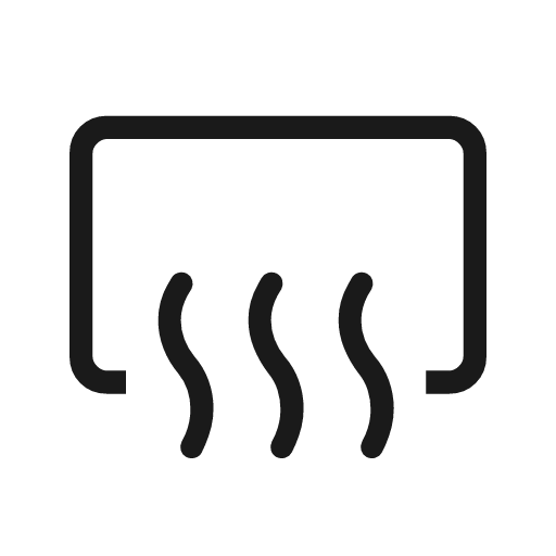 Windshield defrost rear rounded icon, rounded style, from Material Symbols Light