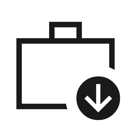 Work update outline sharp icon, sharp-cornered style, from Material Symbols Light