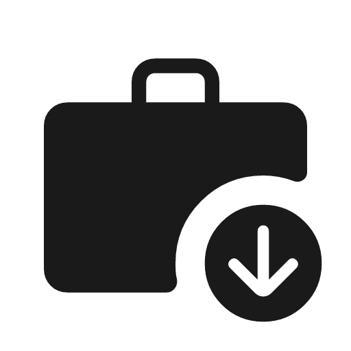 Work update rounded icon, rounded style, from Material Symbols Light