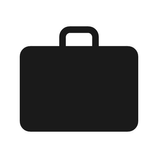 Work icon, solid style, from Material Symbols Light