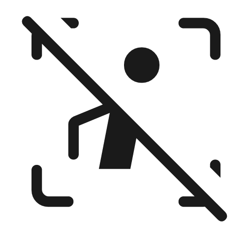 Zone person idle rounded icon, rounded style, from Material Symbols Light