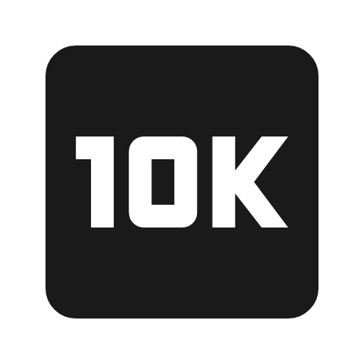 10k icon, solid style, from Material Symbols