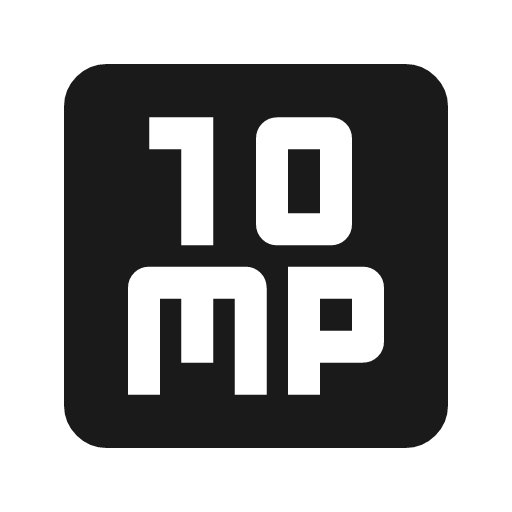 10mp icon, solid style, from Material Symbols
