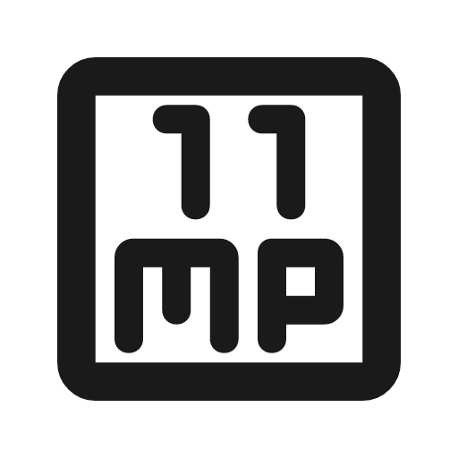 11mp outline rounded icon, rounded style, from Material Symbols