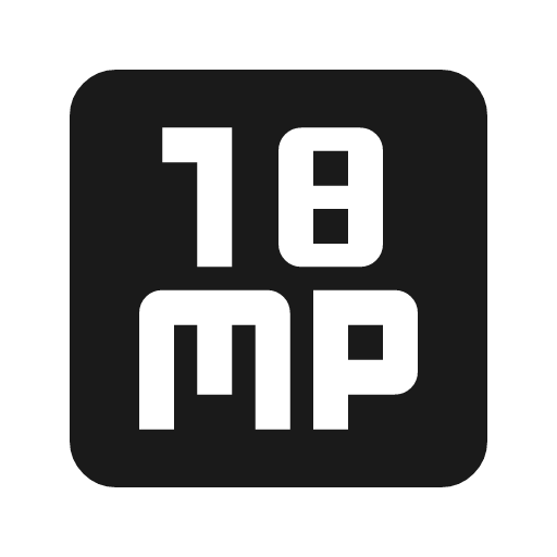 18mp icon, solid style, from Material Symbols