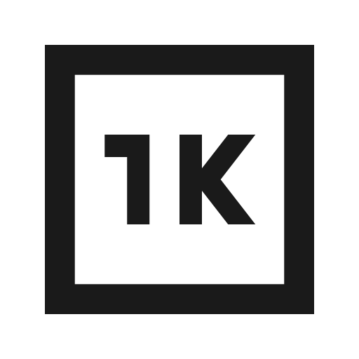 1k outline sharp icon, sharp-cornered style, from Material Symbols