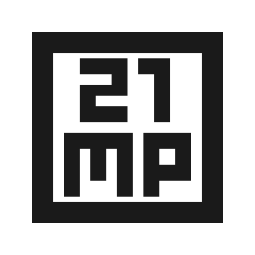 21mp outline sharp icon, sharp-cornered style, from Material Symbols