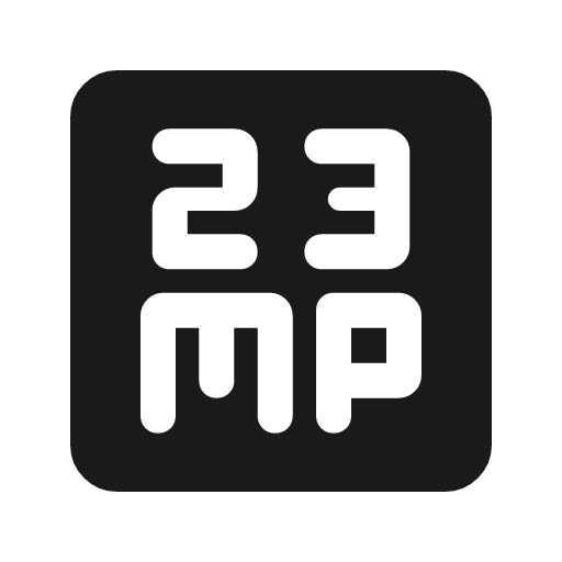 23mp rounded icon, rounded style, from Material Symbols