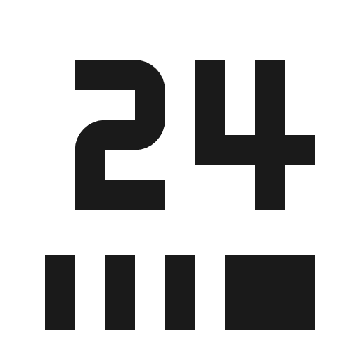 24fps select icon, solid style, from Material Symbols