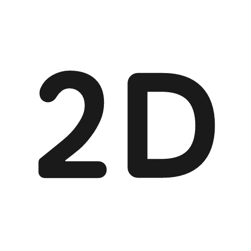 2d 2 rounded icon, rounded style, from Material Symbols