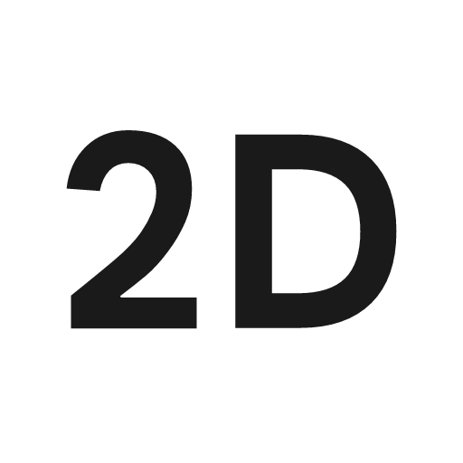 2d 2 icon, solid style, from Material Symbols