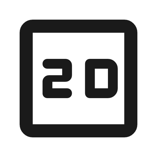 2d outline rounded icon, rounded style, from Material Symbols