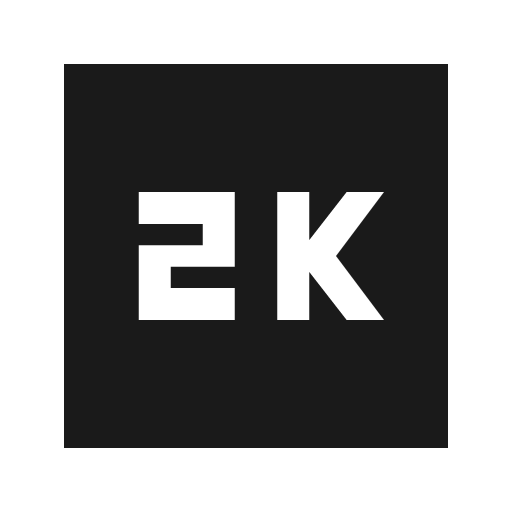 2k sharp icon, sharp-cornered style, from Material Symbols