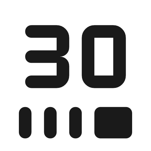 30fps select rounded icon, rounded style, from Material Symbols